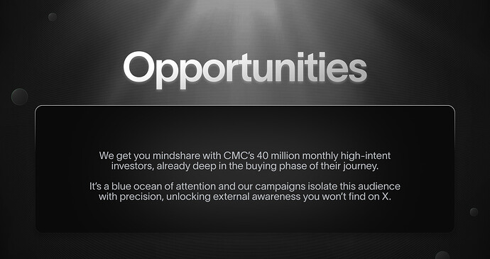 Opportunities with Token Marketing on CMC